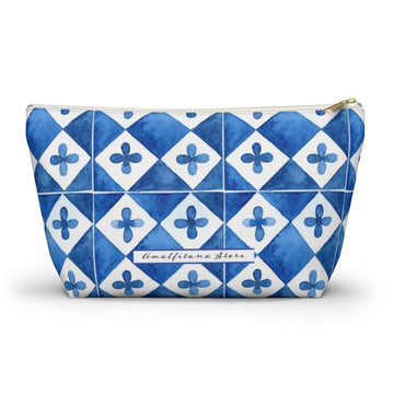 Capri Ceramics Tiles Accessory Pouch w T-bottom Travel Bag - AMALFITANA STORE